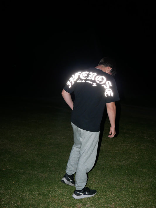 Inferose reflective black shirt