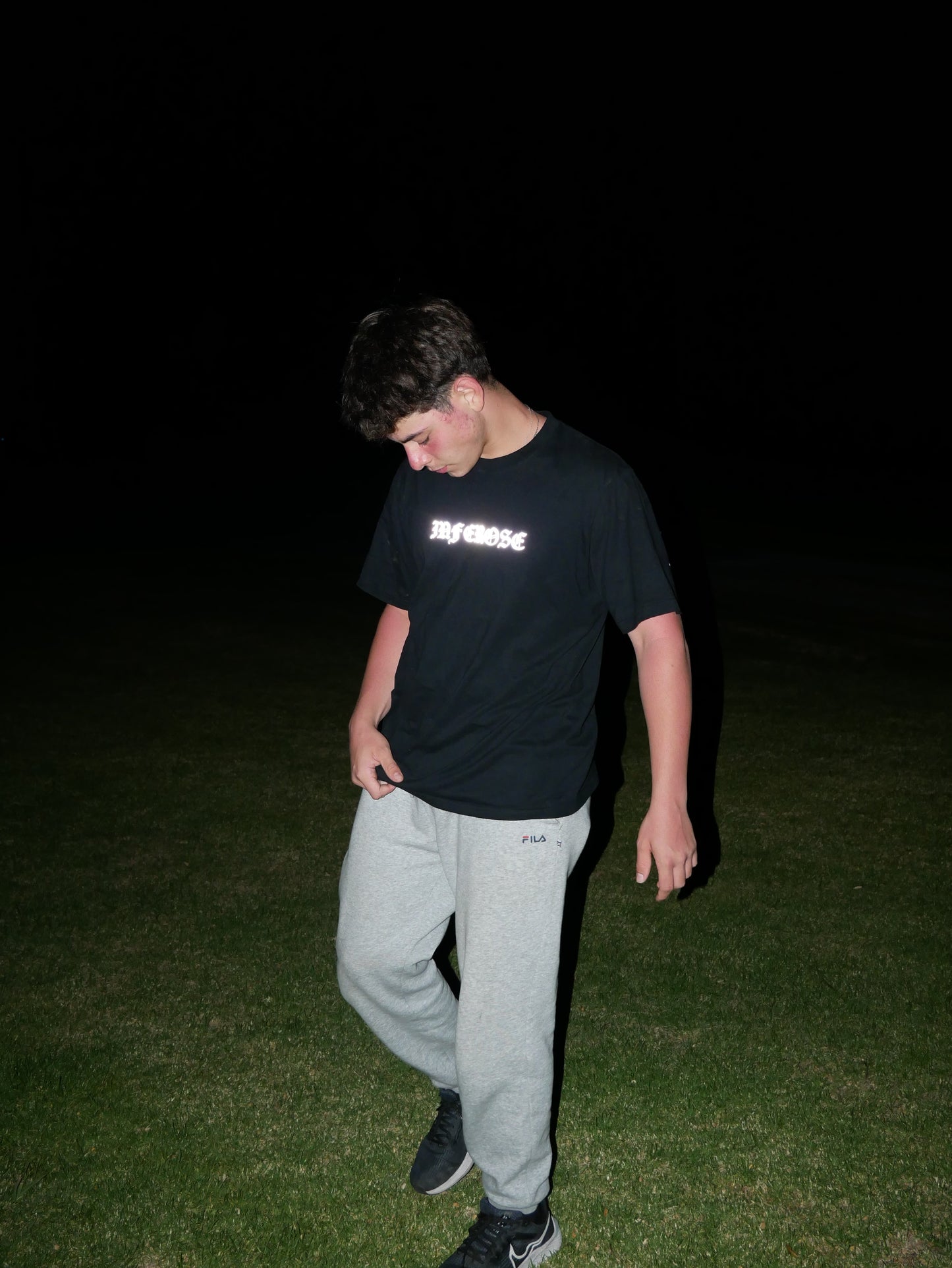 Inferose reflective black shirt